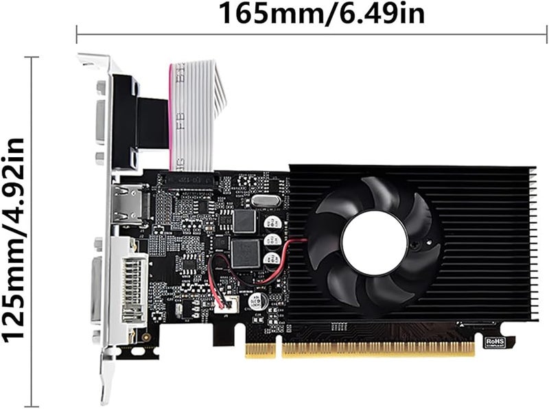 GT730 4GB DDR3 PCI Express 2.0 Graphics Card with VGA DVI Dual HDMI for Multimedia and Light Gaming - Image 3